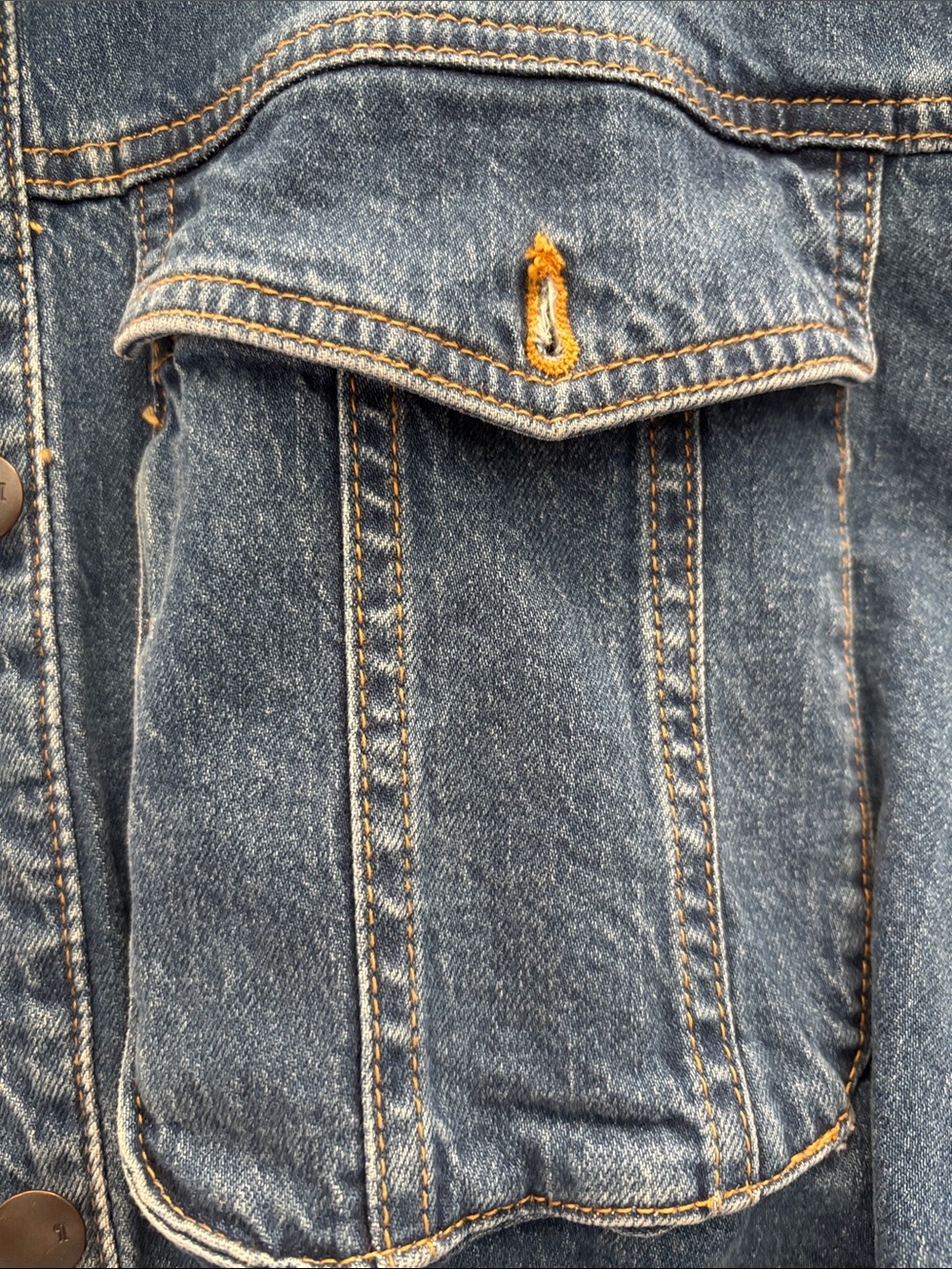 Pilcro Blue Denim Jacket with Elastic Hem - Picture 3 of 5